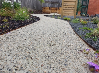 Kate Charles Garden Design - Path between alpine beds