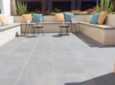 Kate Charles Garden Design -The seating makes the courtyard now seem very spacious indeed!