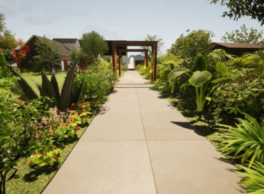 Demonstrating how the concept renders are incredibly accurate to the finished garden Kate Charles Garden Design - Demonstrating how the concept renders are incredibly accurate to the finished garden