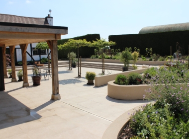 Another view of the completed Dining area Kate Charles Garden Design - Another view of the completed Dining area