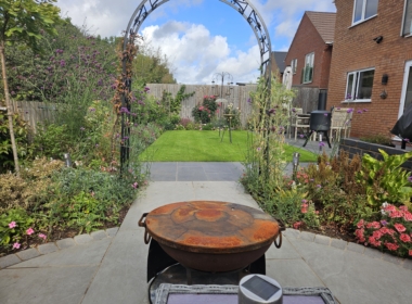 View out into the garden