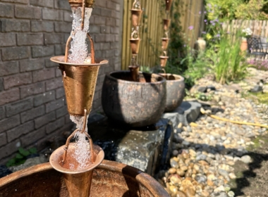 Kate Charles Garden Design - Rain Chain bases