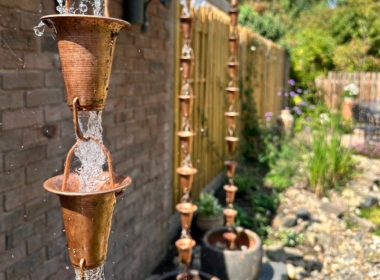 Kate Charles Garden Design - Rain Chains close up