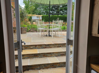 The design uses views from the house The design uses views from the house